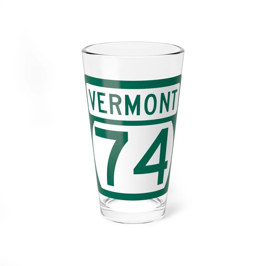 Vermont 74 (Vermont) (Road Sign) Pint Glass 16oz 16oz - Go Mug Yourself