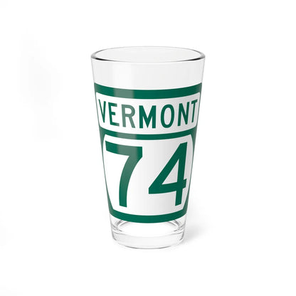 Vermont 74 (Vermont) (Road Sign) Pint Glass 16oz 16oz - Go Mug Yourself