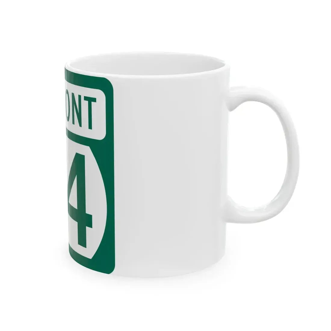 Vermont 74 (Vermont) (Road Sign) White Coffee Mug - Go Mug Yourself