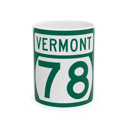 Vermont 78 (Vermont) (Road Sign) White Coffee Mug 11oz - Go Mug Yourself