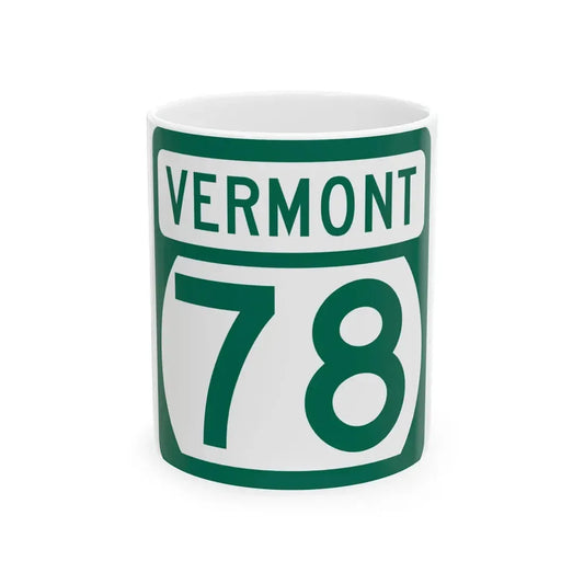Vermont 78 (Vermont) (Road Sign) White Coffee Mug 11oz - Go Mug Yourself