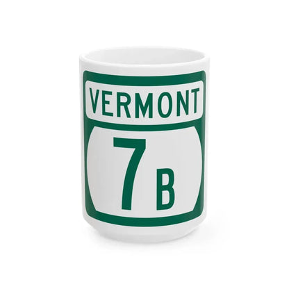 Vermont 7B (Vermont) (Road Sign) White Coffee Mug 15oz - Go Mug Yourself