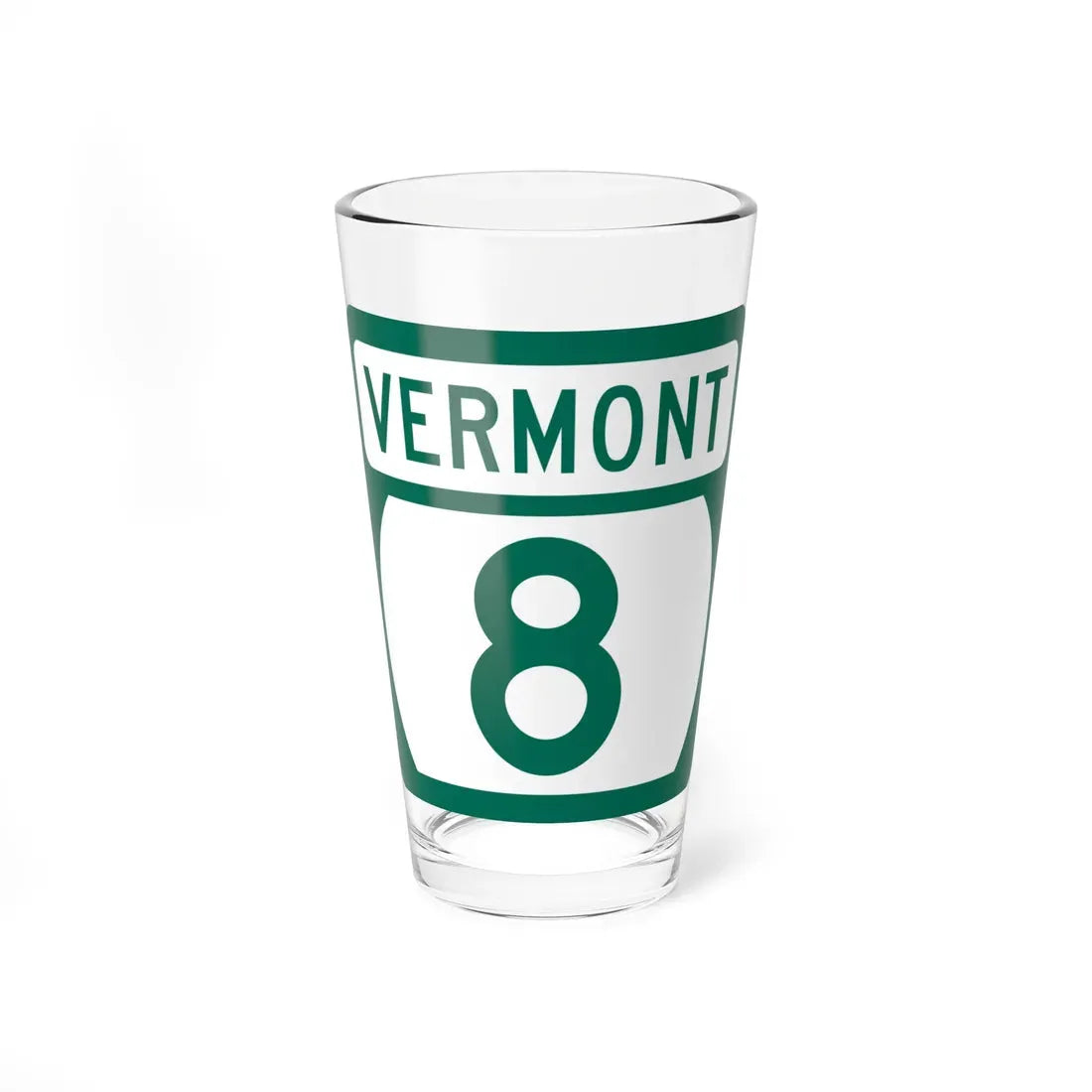 Vermont 8 (Vermont) (Road Sign) Pint Glass 16oz 16oz - Go Mug Yourself
