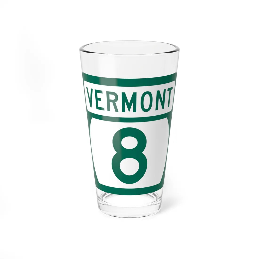 Vermont 8 (Vermont) (Road Sign) Pint Glss 16oz 16oz - Go Mug Yourself