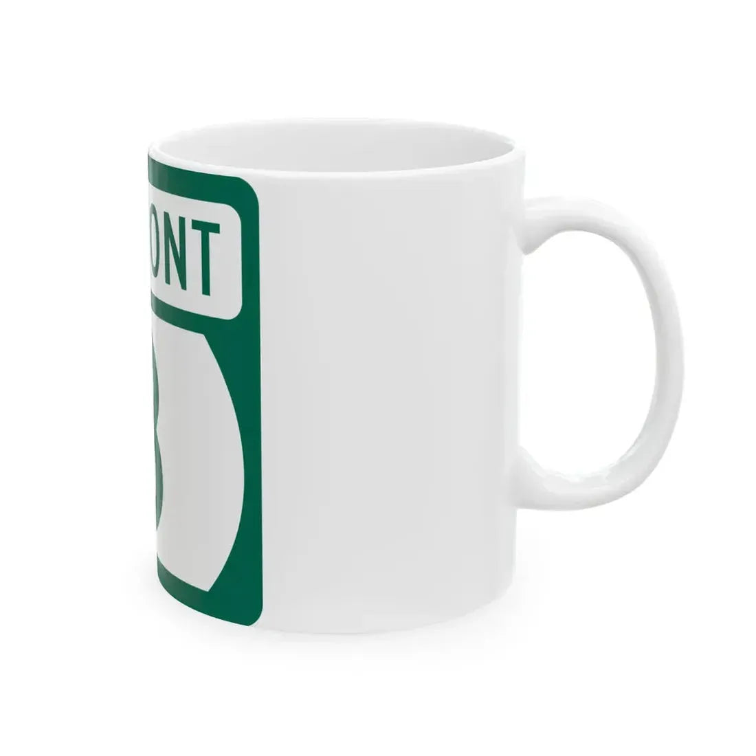 Vermont 8 (Vermont) (Road Sign) White Coffee Mug - Go Mug Yourself
