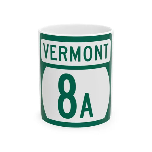 Vermont 8A (Vermont) (Road Sign) White Coffee Mug 11oz - Go Mug Yourself