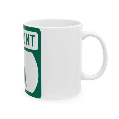 Vermont 8A (Vermont) (Road Sign) White Coffee Mug - Go Mug Yourself