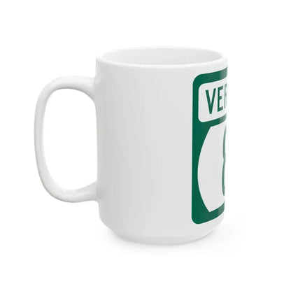 Vermont 8A (Vermont) (Road Sign) White Coffee Mug - Go Mug Yourself