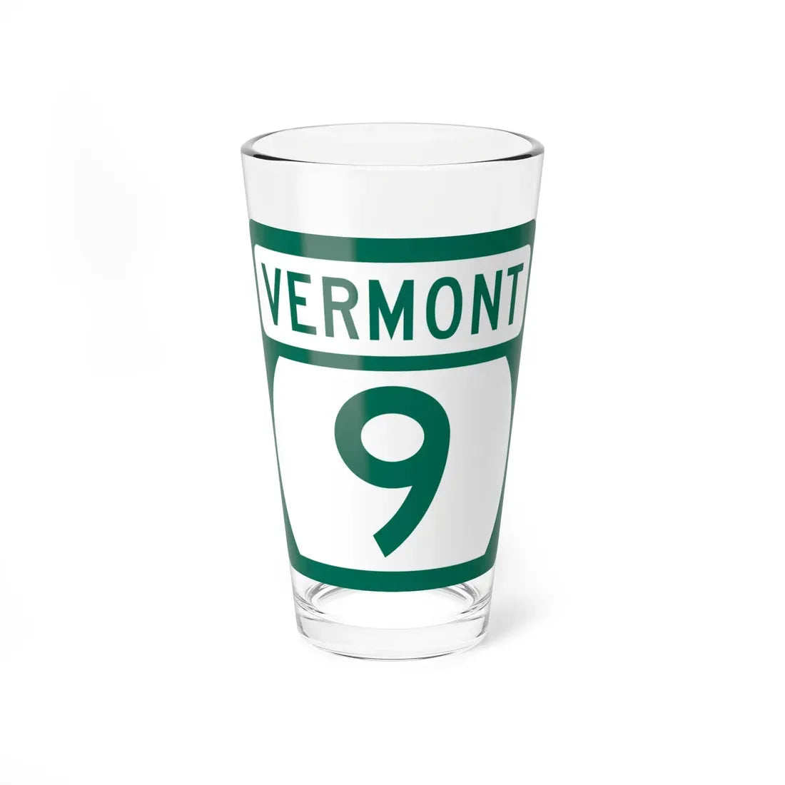 Vermont 9 (Vermont) (Road Sign) Pint Glass 16oz 16oz - Go Mug Yourself