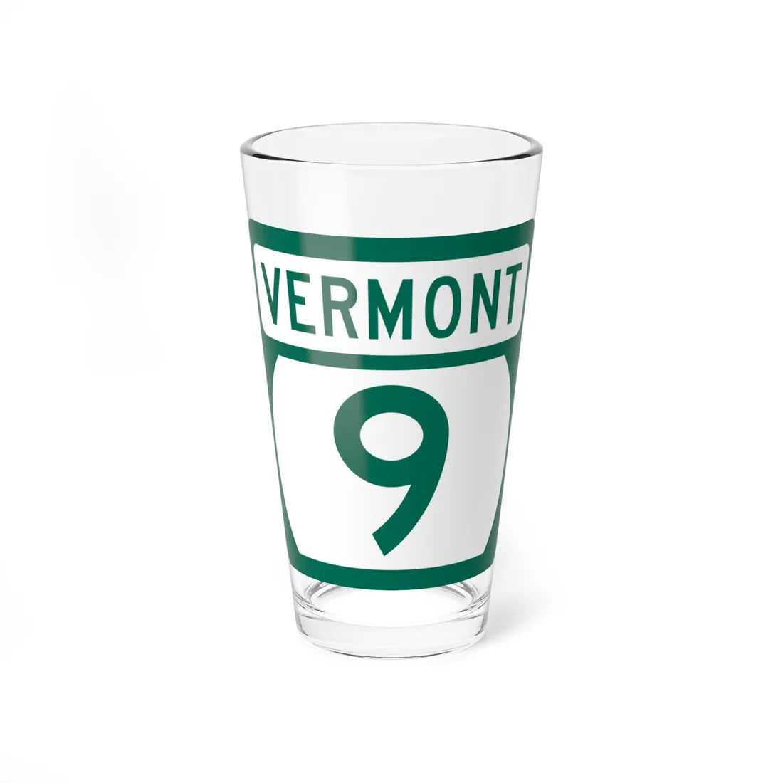 Vermont 9 (Vermont) (Road Sign) Pint Glss 16oz 16oz - Go Mug Yourself