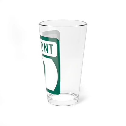 Vermont 9 (Vermont) (Road Sign) Pint Glss 16oz - Go Mug Yourself