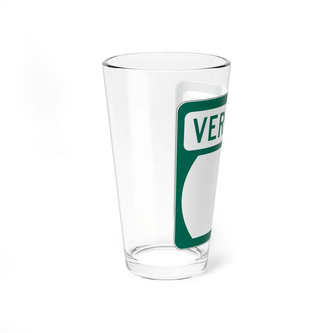 Vermont blank border (Vermont) (Road Sign) Pint Glass 16oz - Go Mug Yourself