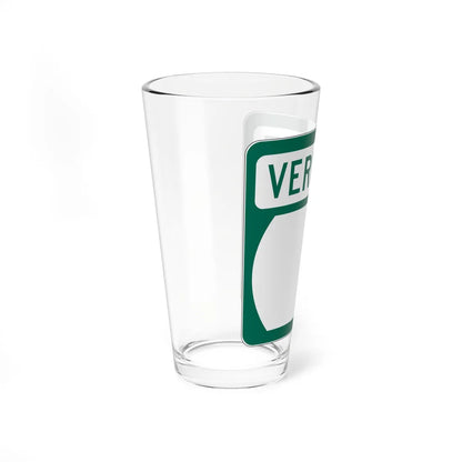 Vermont blank border (Vermont) (Road Sign) Pint Glss 16oz - Go Mug Yourself