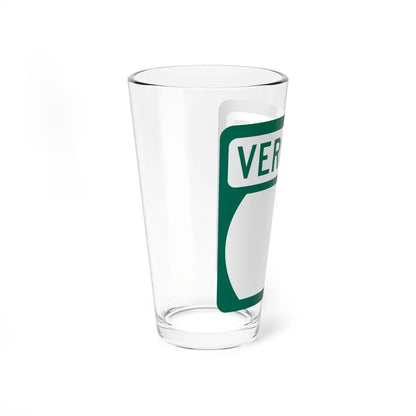 Vermont blank (Vermont) (Road Sign) Pint Glass 16oz - Go Mug Yourself