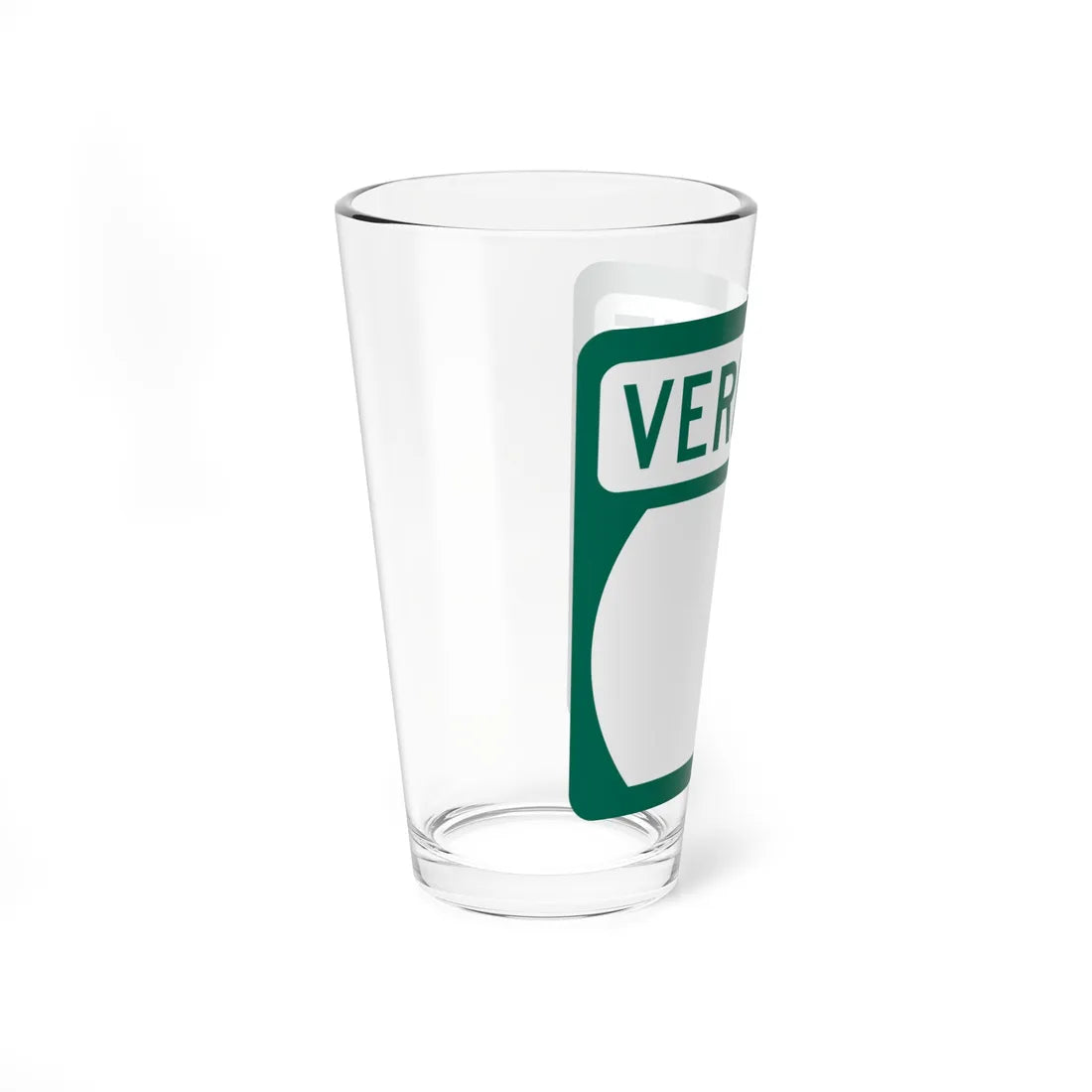Vermont blank (Vermont) (Road Sign) Pint Glss 16oz - Go Mug Yourself
