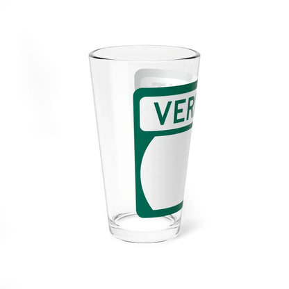 Vermont blank wide (Vermont) (Road Sign) Pint Glass 16oz - Go Mug Yourself