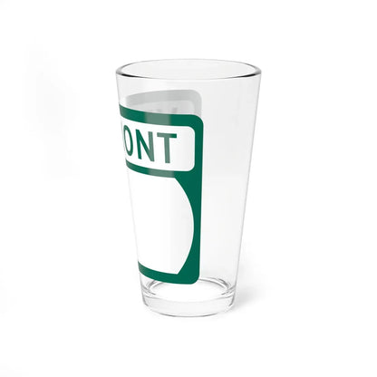 Vermont blank wide (Vermont) (Road Sign) Pint Glass 16oz - Go Mug Yourself