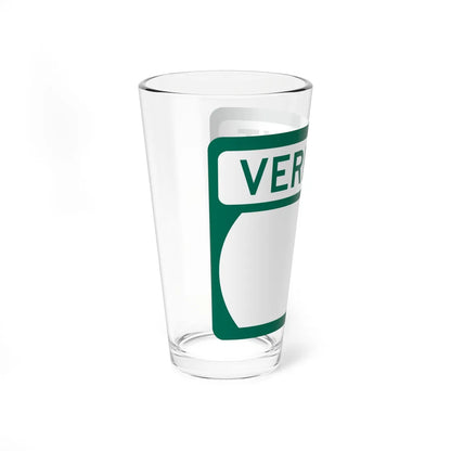 Vermont blank wide (Vermont) (Road Sign) Pint Glss 16oz - Go Mug Yourself