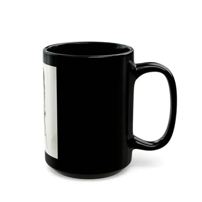Veronica Carlson #09 - 8x10 B&W Glamour Full Body Dress & Stockings Shot #01 (Vintage Female Icon) Black Coffee Mug - Go Mug Yourself