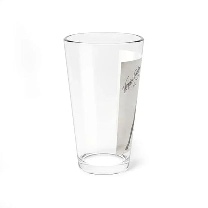 Veronica Carlson #09 - 8x10 B&W Glamour Full Body Dress & Stockings Shot #011 (Vintage Female Icon) Pint Glass 16oz - Go Mug Yourself