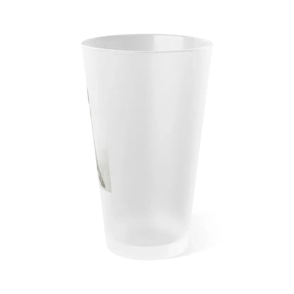 Veronica Carlson #10 - 8x10 B&W Glamour Full Body Dress & Stockings Shot #02 (Vintage Female Icon) Frosted Pint Glass 16oz - Go Mug Yourself