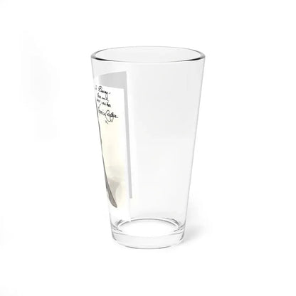 Veronica Carlson #10 - 8x10 B&W Glamour Full Body Dress & Stockings Shot #023 (Vintage Female Icon) Pint Glass 16oz - Go Mug Yourself