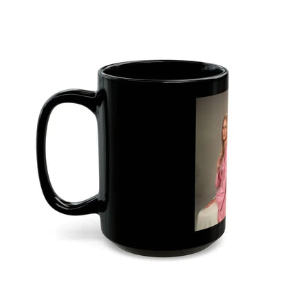 Veronica Carlson #101 with, Hammer Actress Kate O'Mara (Vintage Female Icon) Black Coffee Mug - Go Mug Yourself