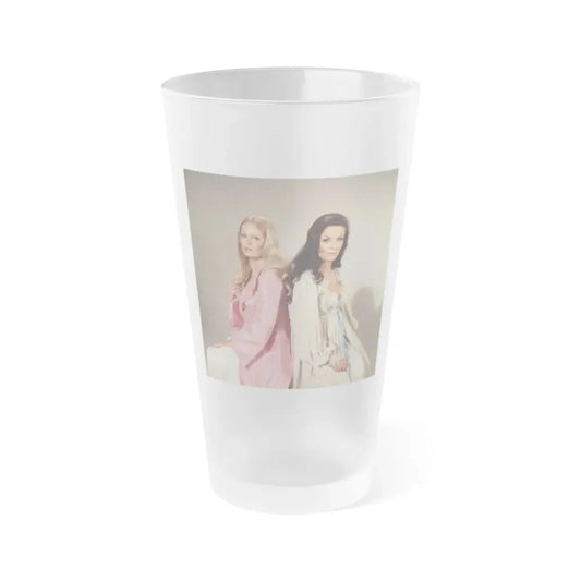 Veronica Carlson #101 with, Hammer Actress Kate O'Mara (Vintage Female Icon) Frosted Pint Glass 16oz 16oz Frosted - Go Mug Yourself