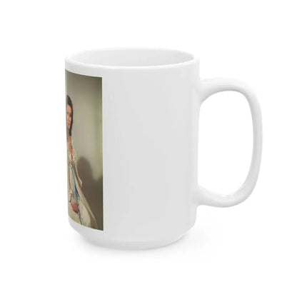 Veronica Carlson #101 with, Hammer Actress Kate O'Mara (Vintage Female Icon) White Coffee Mug - Go Mug Yourself