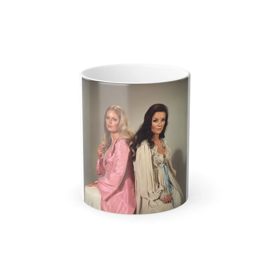 Veronica Carlson #101 with, Hammer Actress Kate O'Mara (Vintage Female Icons) Color Changing Mug 11oz-11oz-Go Mug Yourself