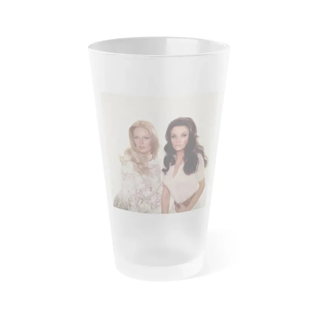 Veronica Carlson #102 with, Hammer Actress Kate O'Mara (Vintage Female Icon) Frosted Pint Glass 16oz 16oz Frosted - Go Mug Yourself