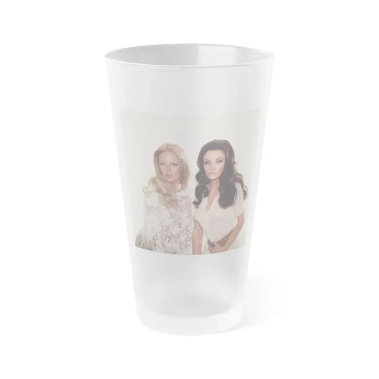 Veronica Carlson #102 with, Hammer Actress Kate O'Mara (Vintage Female Icon) Frosted Pint Glass 16oz 16oz Frosted - Go Mug Yourself