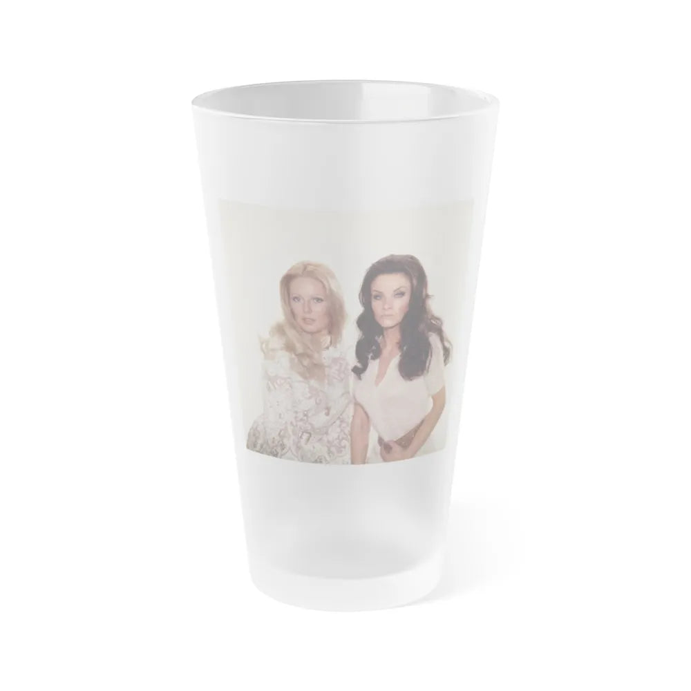 Veronica Carlson #102 with, Hammer Actress Kate O'Mara (Vintage Female Icon) Frosted Pint Glass 16oz-16oz-Frosted-Go Mug Yourself