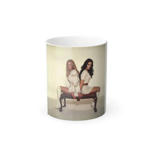 Veronica Carlson #103 with, Hammer Actress Kate O'Mara (Vintage Female Icon) Color Changing Mug 11oz 11oz - Go Mug Yourself