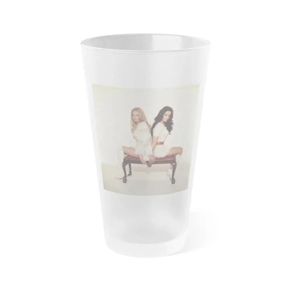Veronica Carlson #103 with, Hammer Actress Kate O'Mara (Vintage Female Icon) Frosted Pint Glass 16oz 16oz Frosted - Go Mug Yourself
