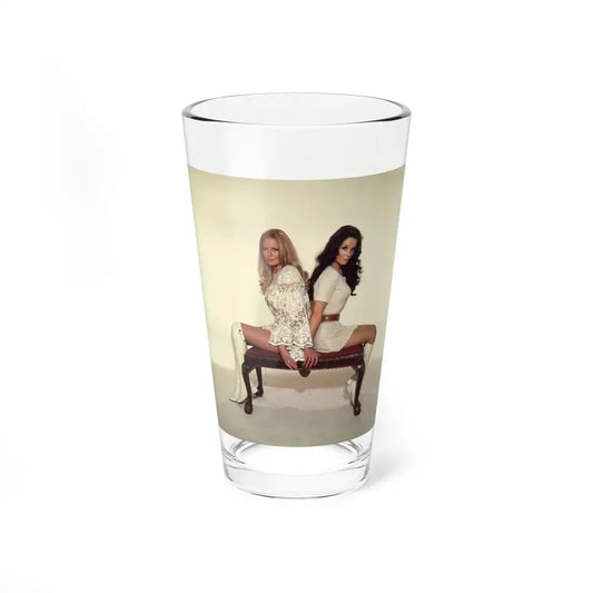 Veronica Carlson #103 with, Hammer Actress Kate O'Mara (Vintage Female Icon) Pint Glass 16oz 16oz - Go Mug Yourself