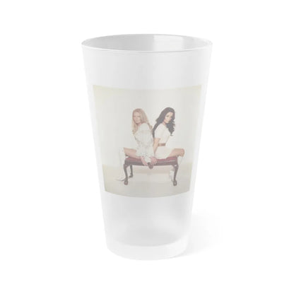 Veronica Carlson #103 with, Hammer Actress Kate O'Mara (Vintage Female Icon) Frosted Pint Glass 16oz-16oz-Frosted-Go Mug Yourself