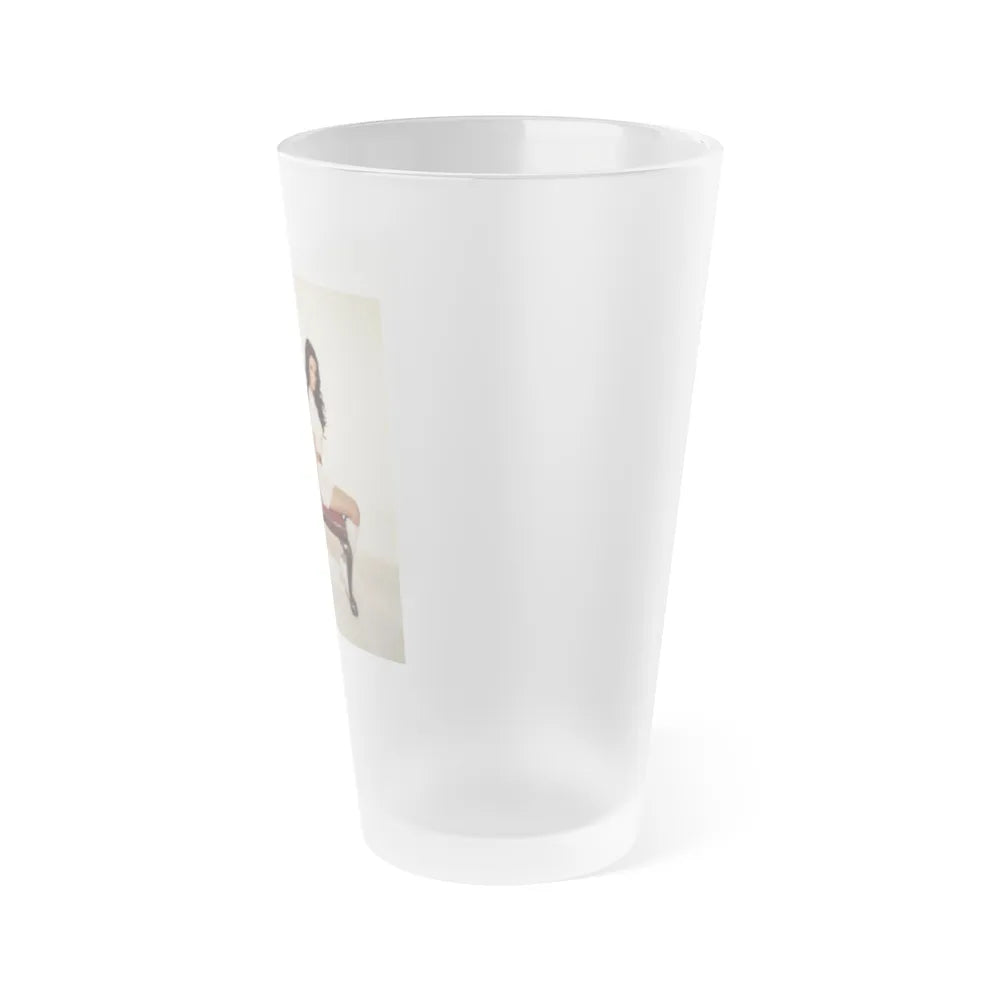 Veronica Carlson #103 with, Hammer Actress Kate O'Mara (Vintage Female Icon) Frosted Pint Glass 16oz-Go Mug Yourself