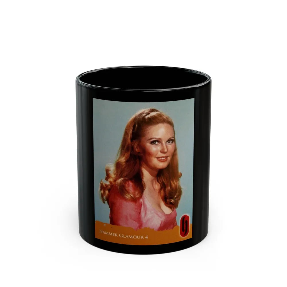 Veronica Carlson #104 (Vintage Female Icon) Black Coffee Mug-11oz-Go Mug Yourself