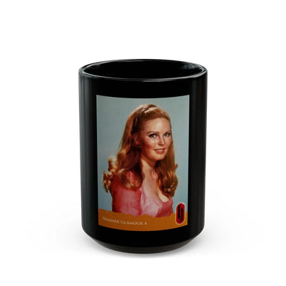 Veronica Carlson #104 (Vintage Female Icon) Black Coffee Mug-15oz-Go Mug Yourself