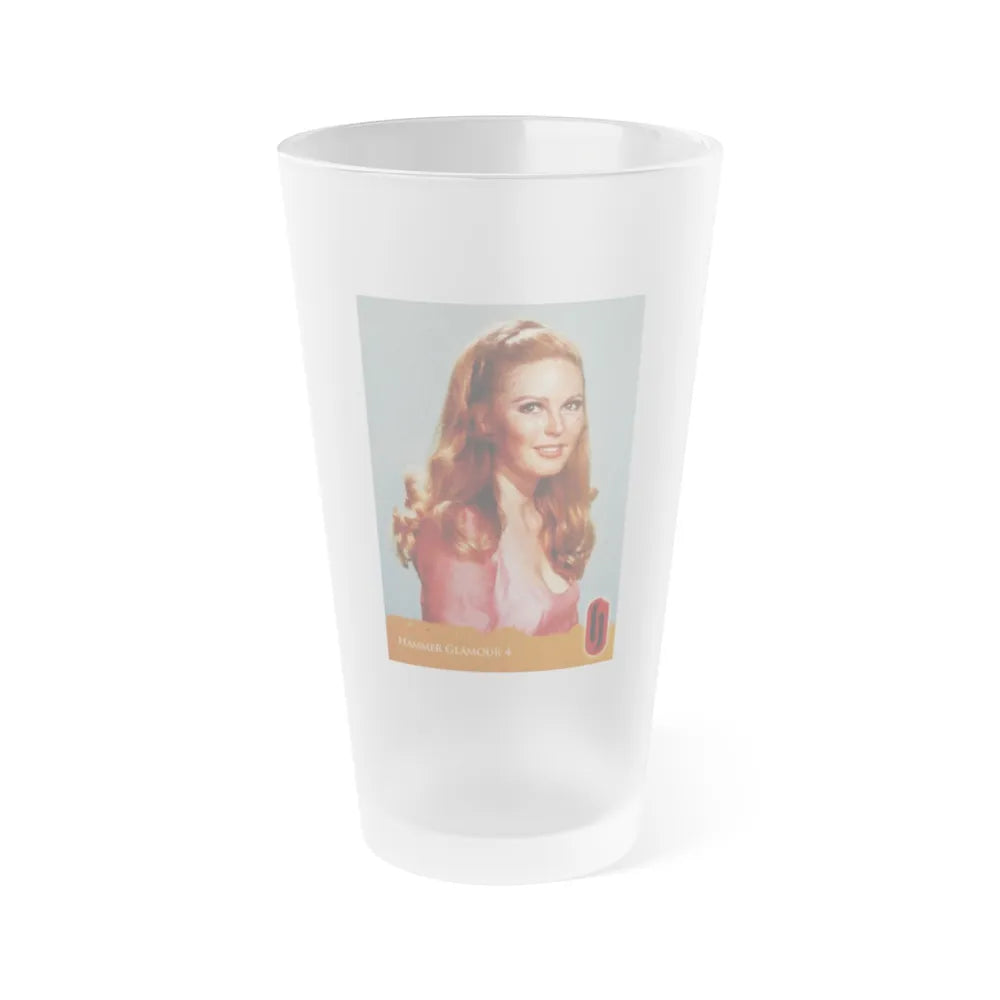 Veronica Carlson #104 (Vintage Female Icon) Frosted Pint Glass 16oz-16oz-Frosted-Go Mug Yourself