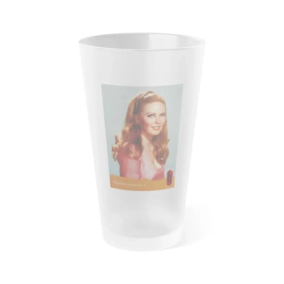 Veronica Carlson #104 (Vintage Female Icon) Frosted Pint Glass 16oz 16oz Frosted - Go Mug Yourself