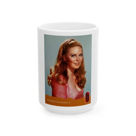 Veronica Carlson #104 (Vintage Female Icon) White Coffee Mug 15oz - Go Mug Yourself