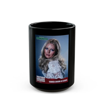 Veronica Carlson #105 (Vintage Female Icon) Black Coffee Mug-15oz-Go Mug Yourself