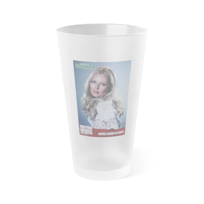 Veronica Carlson #105 (Vintage Female Icon) Frosted Pint Glass 16oz-16oz-Frosted-Go Mug Yourself