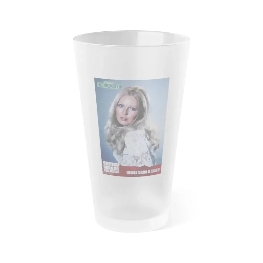 Veronica Carlson #105 (Vintage Female Icon) Frosted Pint Glass 16oz 16oz Frosted - Go Mug Yourself