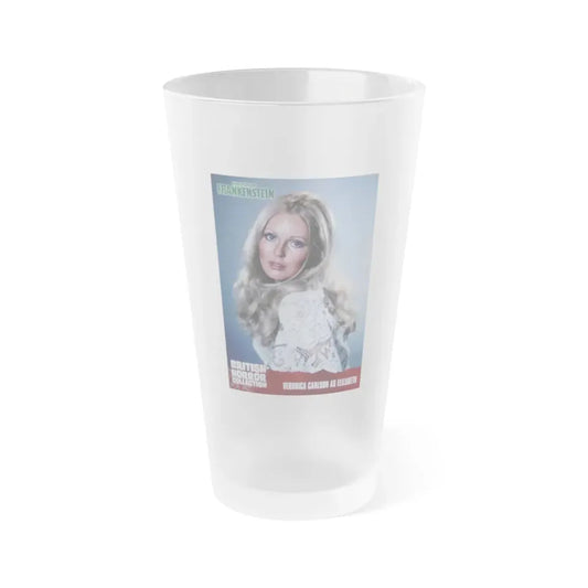 Veronica Carlson #105 (Vintage Female Icon) Frosted Pint Glass 16oz 16oz Frosted - Go Mug Yourself