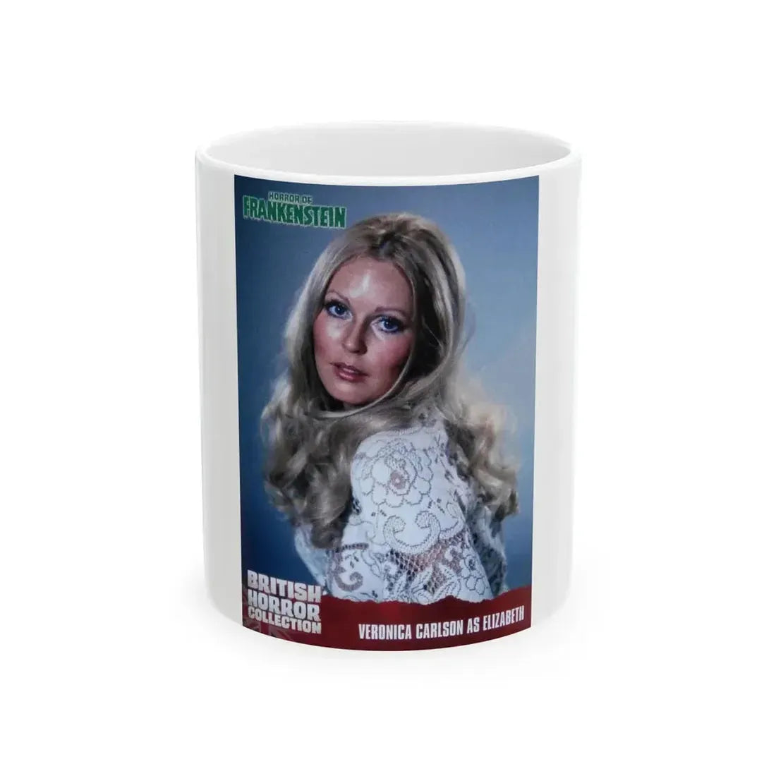 Veronica Carlson #105 (Vintage Female Icon) White Coffee Mug 11oz - Go Mug Yourself