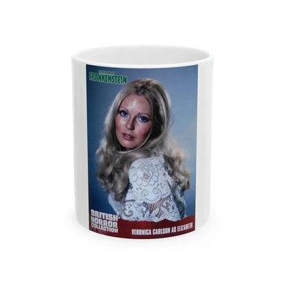 Veronica Carlson #105 (Vintage Female Icon) White Coffee Mug 11oz - Go Mug Yourself