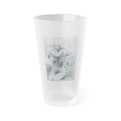 Veronica Carlson #108 (Vintage Female Icon) Frosted Pint Glass 16oz 16oz Frosted - Go Mug Yourself